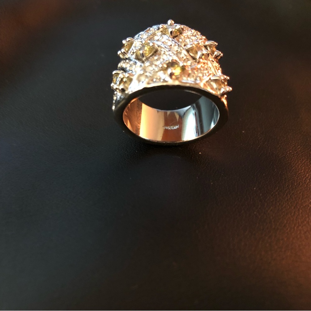 Silver Statement Ring With Chrystal’s - image 4